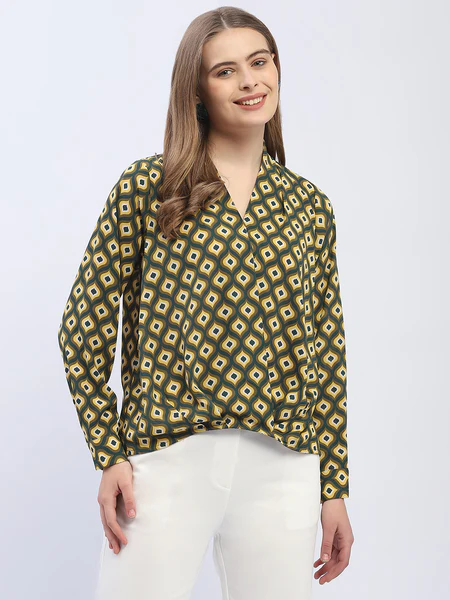 Flowy Silk Wrap Top