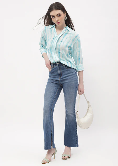 Geometric Print Blouse