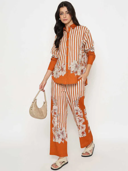 Blue Cotton Co-ord Set